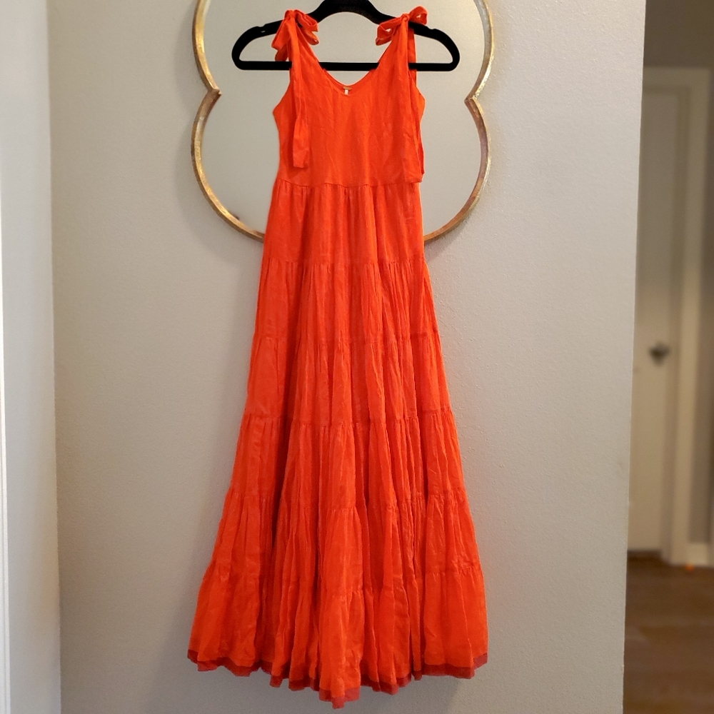 Free People Kika Midi dress, Rome Red, XS